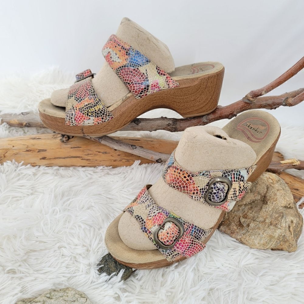 Dansko Sophie double strapped sandal slides